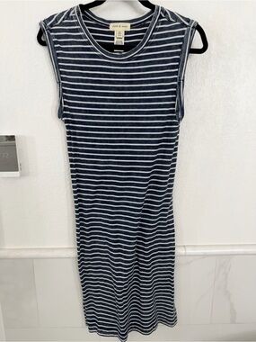 Anthropologie cloth & stone Striped Navy Sleeveless Knit Dress, XXS